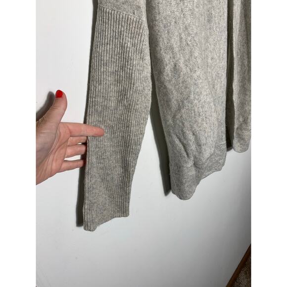 Womens Neiman Marcus 2Ply Cashmere open front hooded cardigan gray size S EUC! - Picture 2 of 3